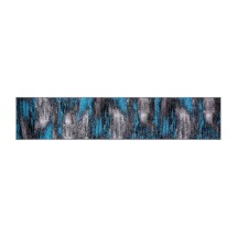 Flash Furniture ACD-TZ-863-311-BL-GG Rylan Collection 2' x 10' Blue Abstract Area Rug, Olefin with Jute Backing