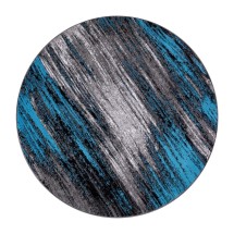 Flash Furniture ACD-TZ-863-5R-BL-GG Rylan Collection 5' x 5' Round Blue Abstract Area Rug, Olefin with Jute Backing