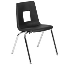 Flash Furniture ADV-SSC-18BLK Mickey Advantage Black Student Stack School Chair 18&quot;