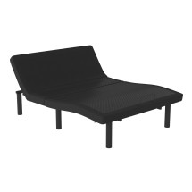Flash Furniture AL-DM0201-F-GG Selene Adjustable Black Upholstered Full Size Bed Base with Wireless Remote