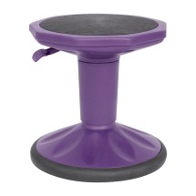 Flash Furniture AY-9001S-PR-GG Carter Adjustable Height Kids Purple Flexible Active Stool with Non-Skid Bottom, 14&quot; - 18&quot; Seat Height