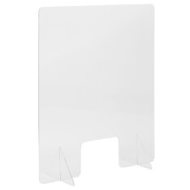Flash Furniture BR-ASLF-3240-GG Clear Acrylic Freestanding Register Shield / Sneeze Guard 32"W x 40"H