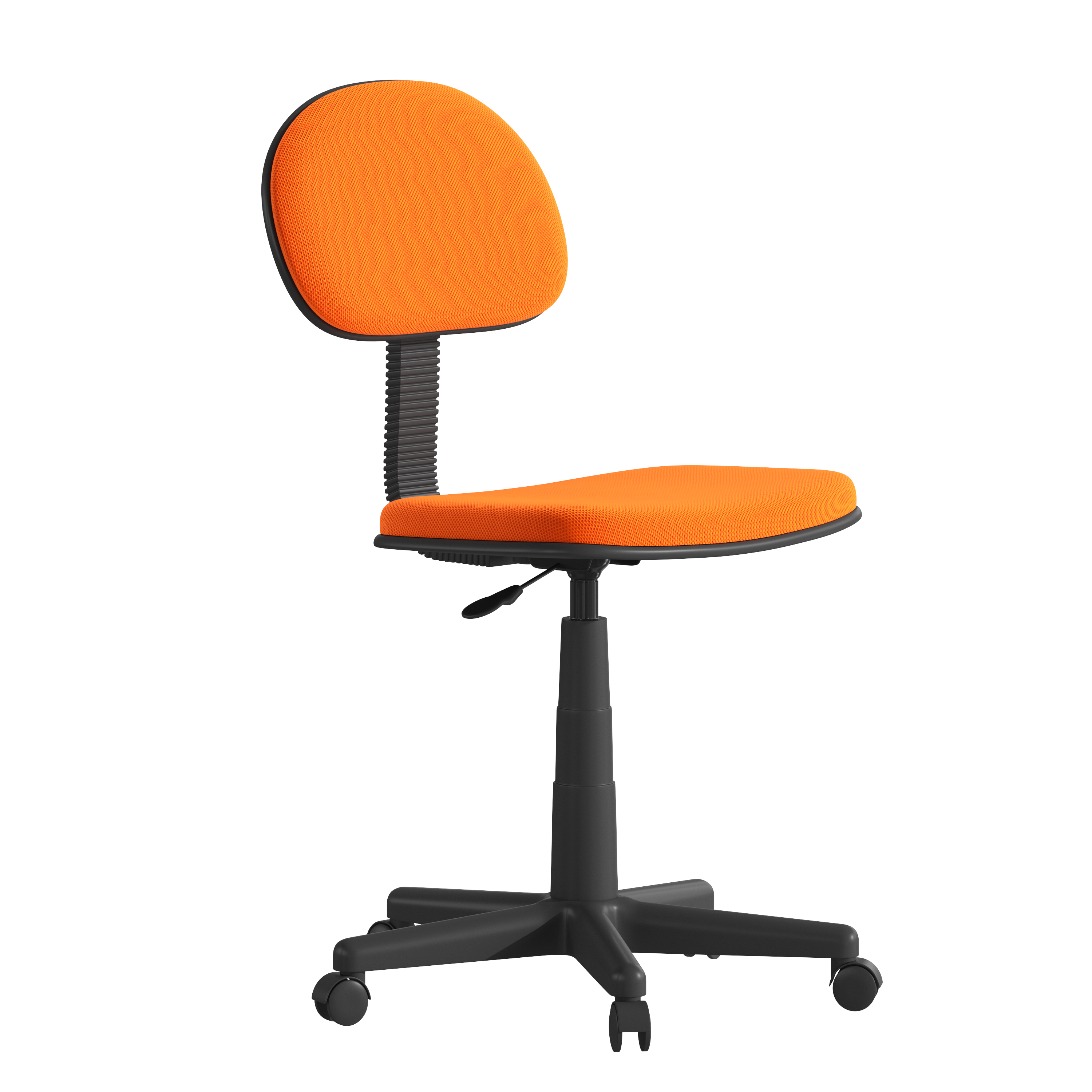 Flash Furniture BT-698-LTORNG-GG Low Back Light Orange Adjustable Student Swivel Task Office Chair with Padded Mesh Seat and Back
