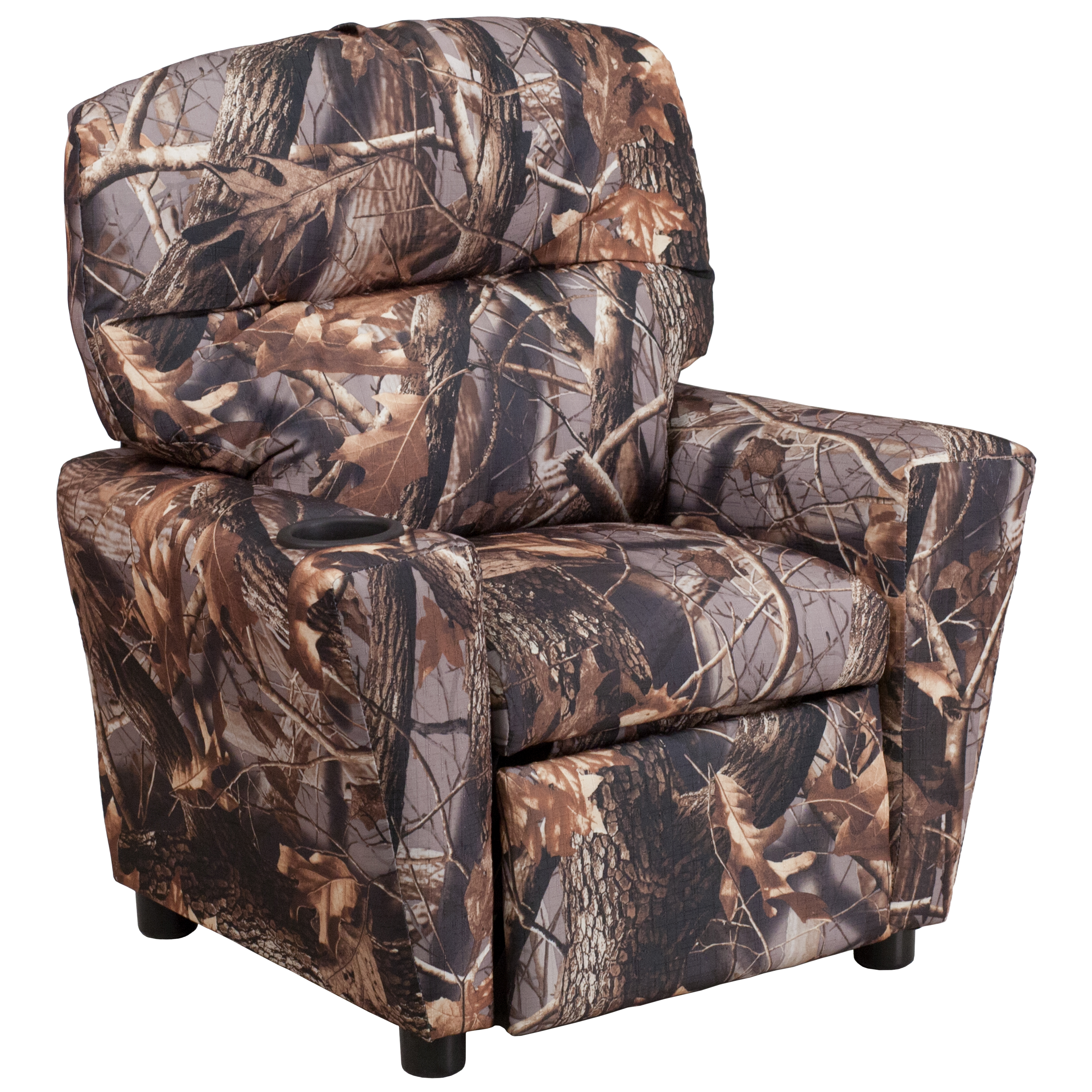 Flash Furniture BT-7950-KID-CAMO-GG Contemporary Camouflaged Fabric Kids Recliner with Cup Holder
