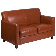 Flash Furniture BT-827-2-CG-GG Hercules Diplomat Series Cognac LeatherSoft Loveseat