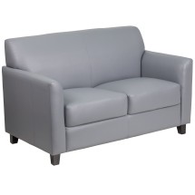 Flash Furniture BT-827-2-GY-GG Hercules Diplomat Series Gray LeatherSoft Loveseat