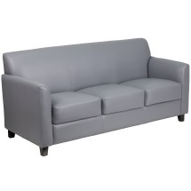 Flash Furniture BT-827-3-GY-GG Hercules Diplomat Series Gray LeatherSoft Sofa