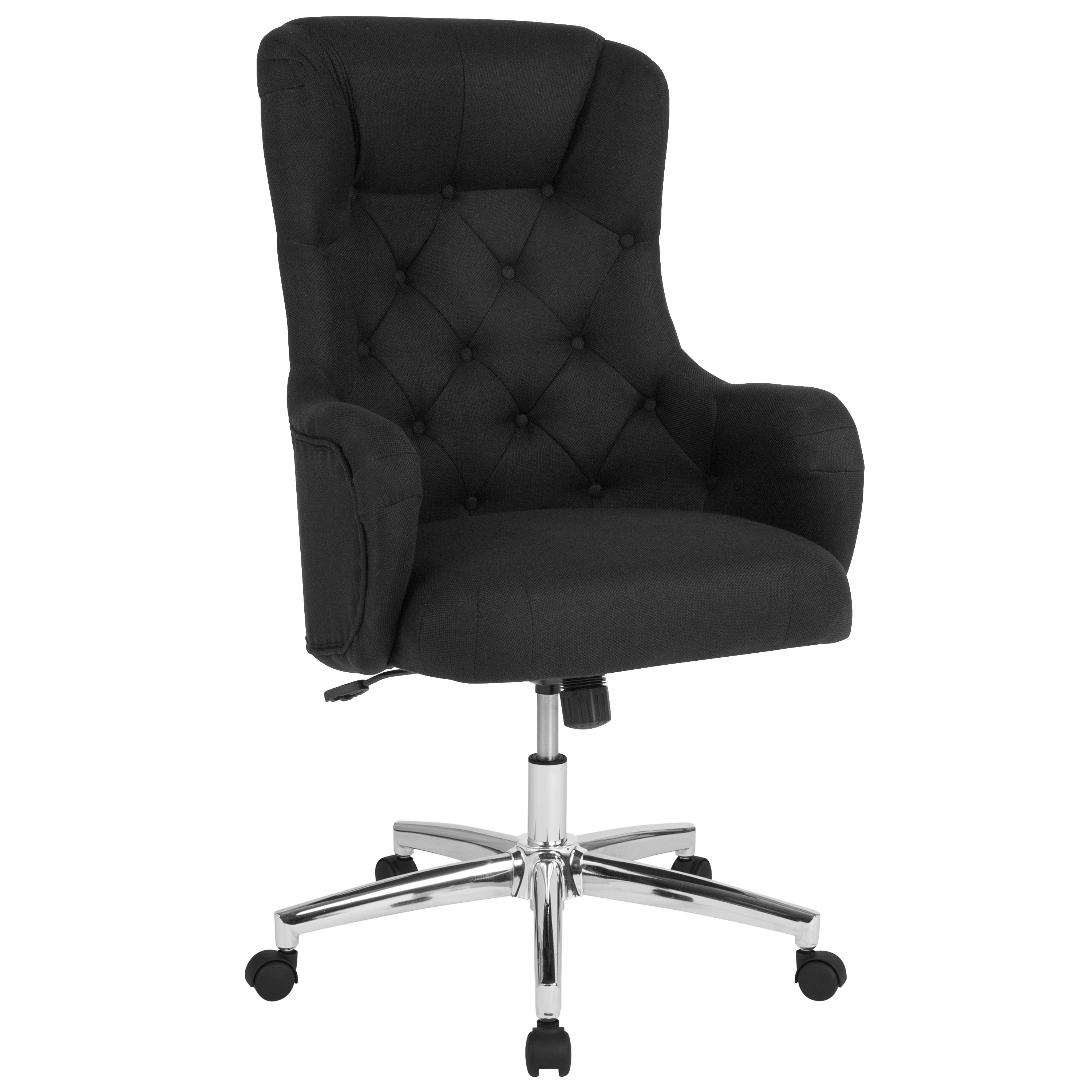 Flash Furniture BT-90557H-BLK-F-GG Chambord Home and Office Black Upholstered High Back Chair