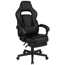 Flash Furniture CH-00288-BK-BK-GG X40 Black Gaming / Racing Computer Chair with Fully Reclining Back/Arms, Footrest 