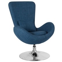 Flash Furniture CH-162430-BL-FAB-GG Egg Series Blue Fabric Side Reception Chair