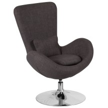 Flash Furniture CH-162430-DKGY-FAB-GG Egg Series Dark Gray Fabric Side Reception Chair