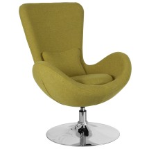 Flash Furniture CH-162430-GN-FAB-GG Egg Series Green Fabric Side Reception Chair