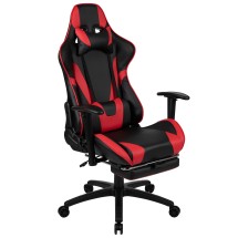Flash Furniture CH-187230-RED-GG X30 Red LeatherSoft Gaming / Racing Ergonomic Reclining Computer Chair and Slide-Out Footrest
