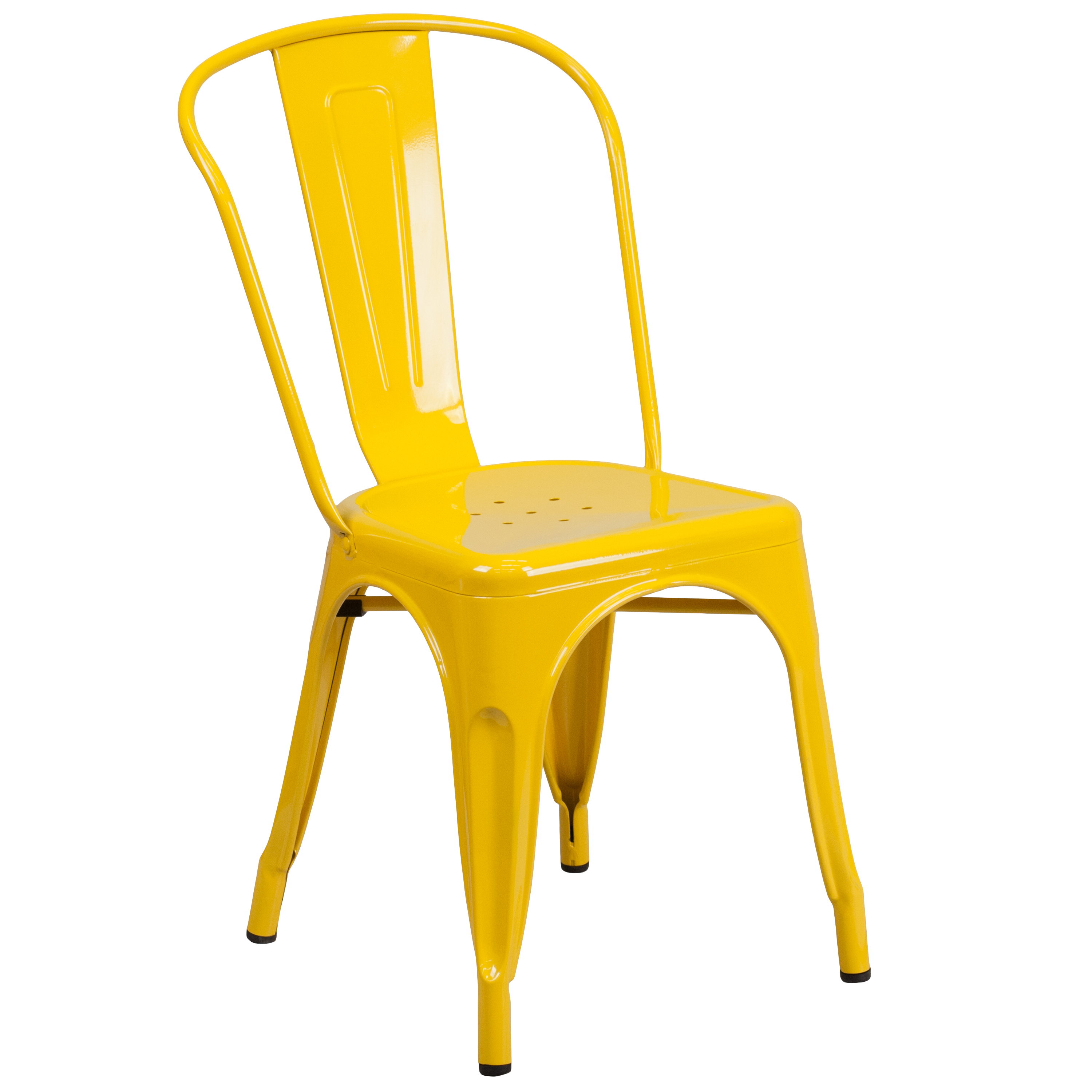 Flash Furniture CH-31230-YL-GG Yellow Metal Indoor/Outdoor Stackable Chair