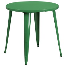 Flash Furniture CH-51090-29-GN-GG 30&quot; Round Green Metal Indoor/Outdoor Table