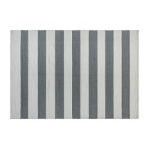 Flash Furniture CI-20-9409-57-GR-WH-GG Melissa 5' x 7' Grey & White Striped Handwoven Indoor/Outdoor Cabana Style Stain Resistant Area Rug