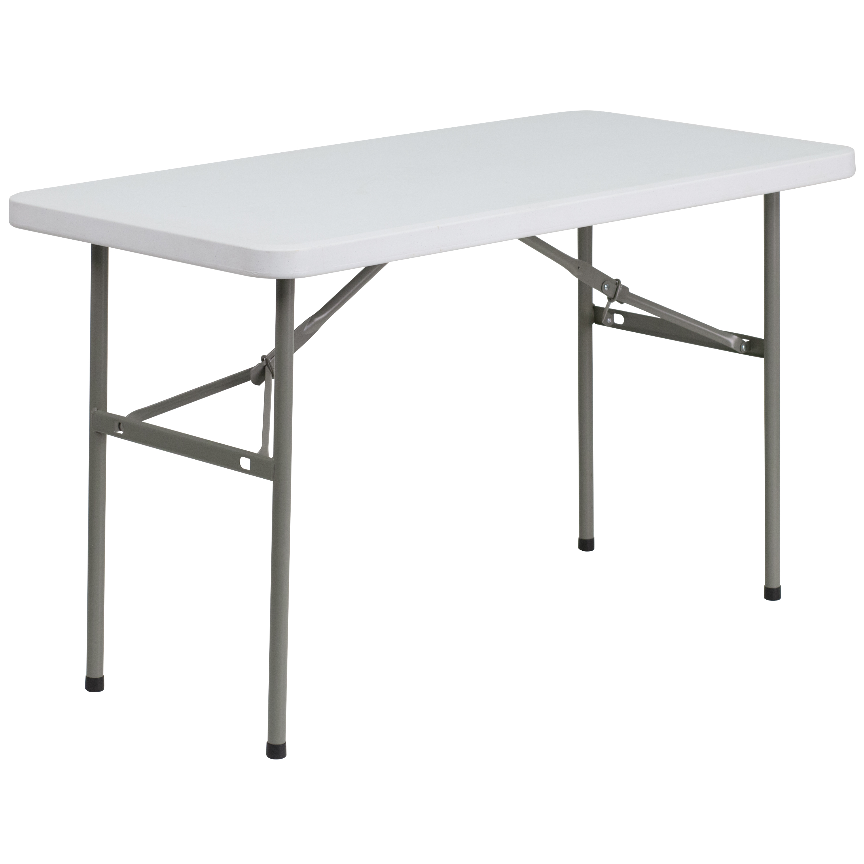 Flash Furniture DAD-YCZ-122-2-GG 4' Granite White Plastic Folding Table