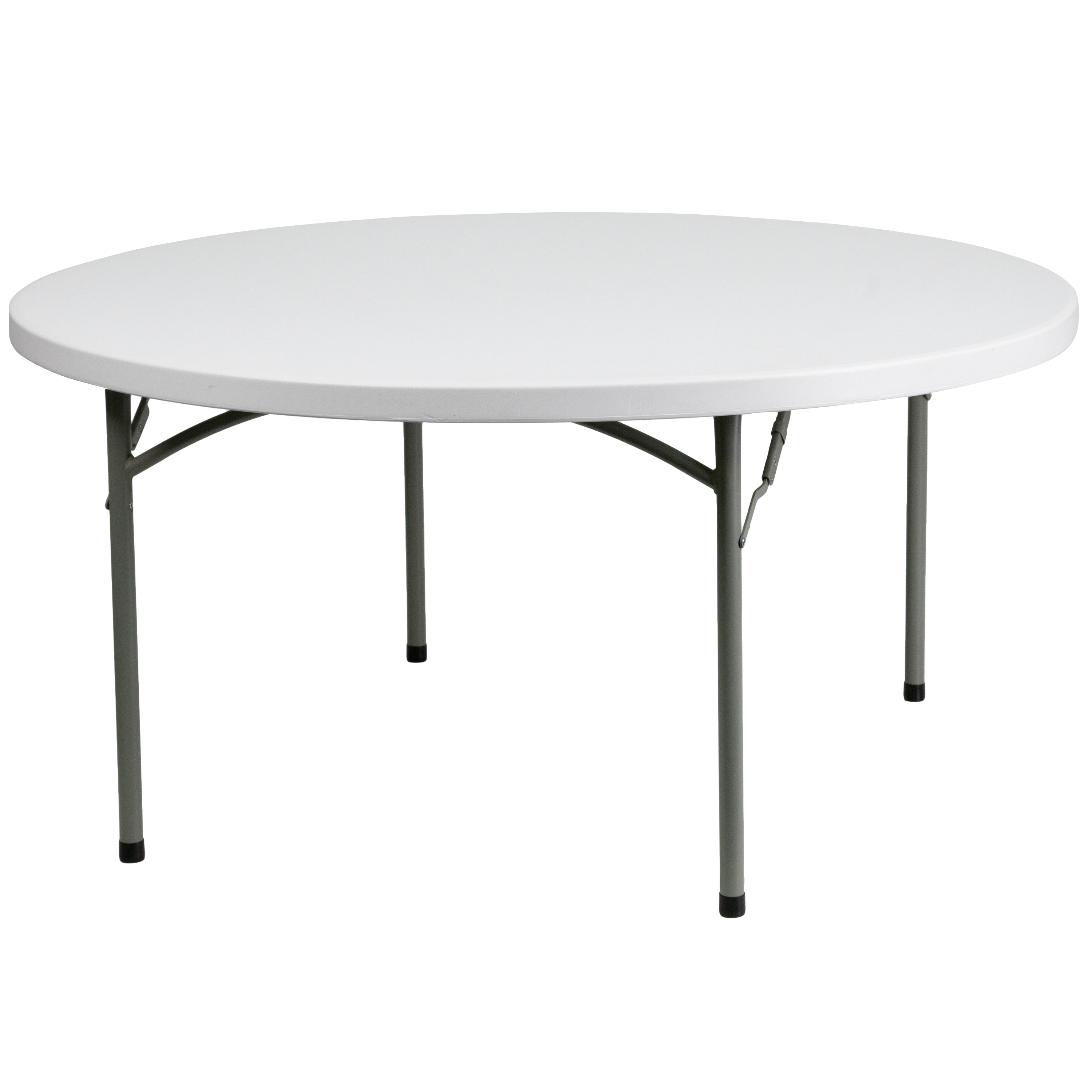 Flash Furniture DAD-YCZ-152R-GW-GG 5' Round Granite White Plastic Folding Table