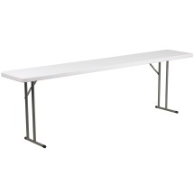 Flash Furniture DAD-YCZ-244-2-GW-GG 8' Granite White Plastic Folding Training Table
