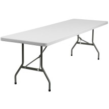 Flash Furniture DAD-YCZ-244-GW-GG 8' Granite White Plastic Folding Table