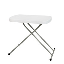 Flash Furniture DAD-YCZ-66X-GW-GG 26&quot; Granite White Indoor/Outdoor Adjustable Height Plastic Folding Table