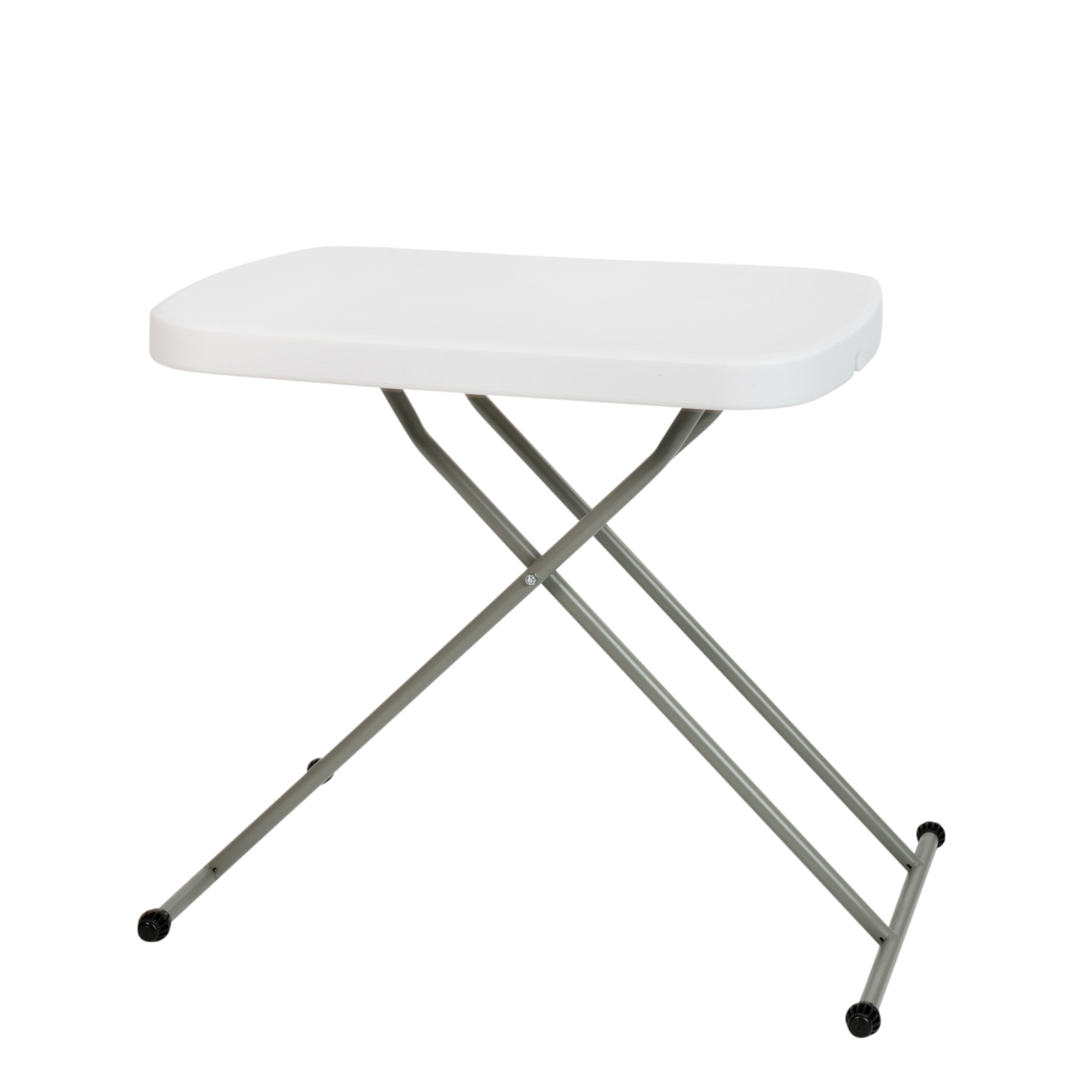 Flash Furniture DAD-YCZ-66X-GW-GG 26" Granite White Indoor/Outdoor Adjustable Height Plastic Folding Table