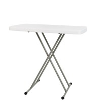 Flash Furniture DAD-YCZ-76X-GW-GG 30&quot; Granite White Indoor/Outdoor Adjustable Height Plastic Folding Table