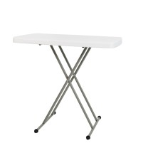 Flash Furniture DAD-YCZ-76X-GW-GG 30" Granite White Indoor/Outdoor Adjustable Height Plastic Folding Table