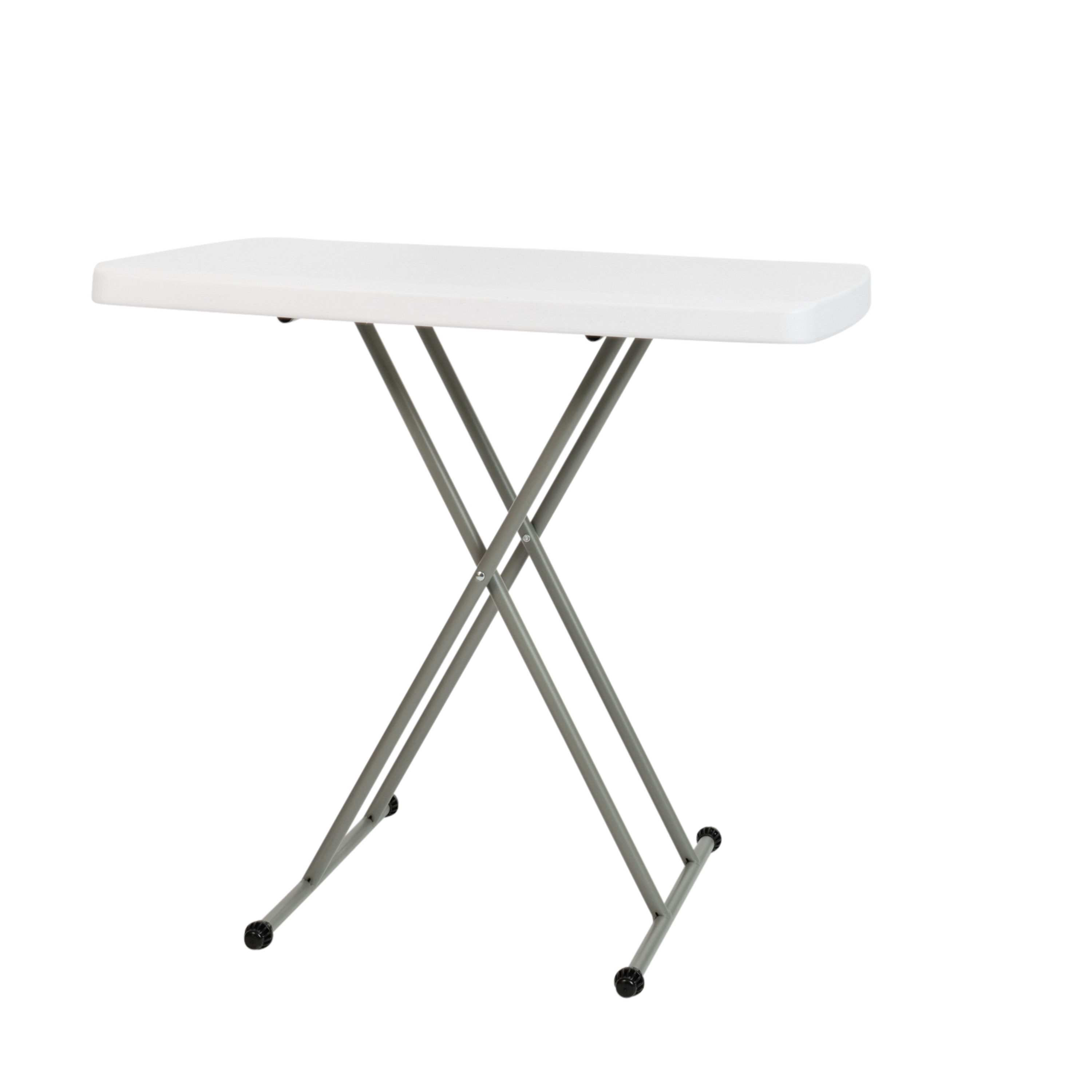 Flash Furniture DAD-YCZ-76X-GW-GG 30" Granite White Indoor/Outdoor Adjustable Height Plastic Folding Table