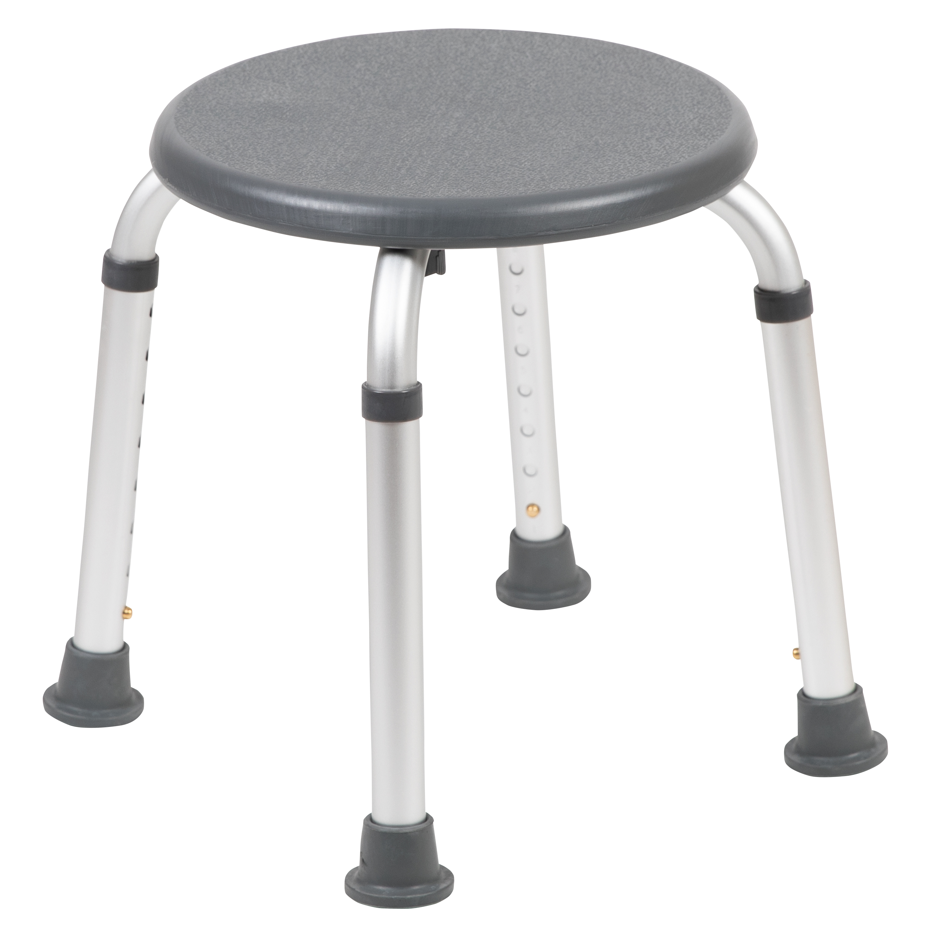 Flash Furniture DC-HY3400L-GRY-GG Hercules 300 Lb. Capacity Gray Bath & Shower Stool