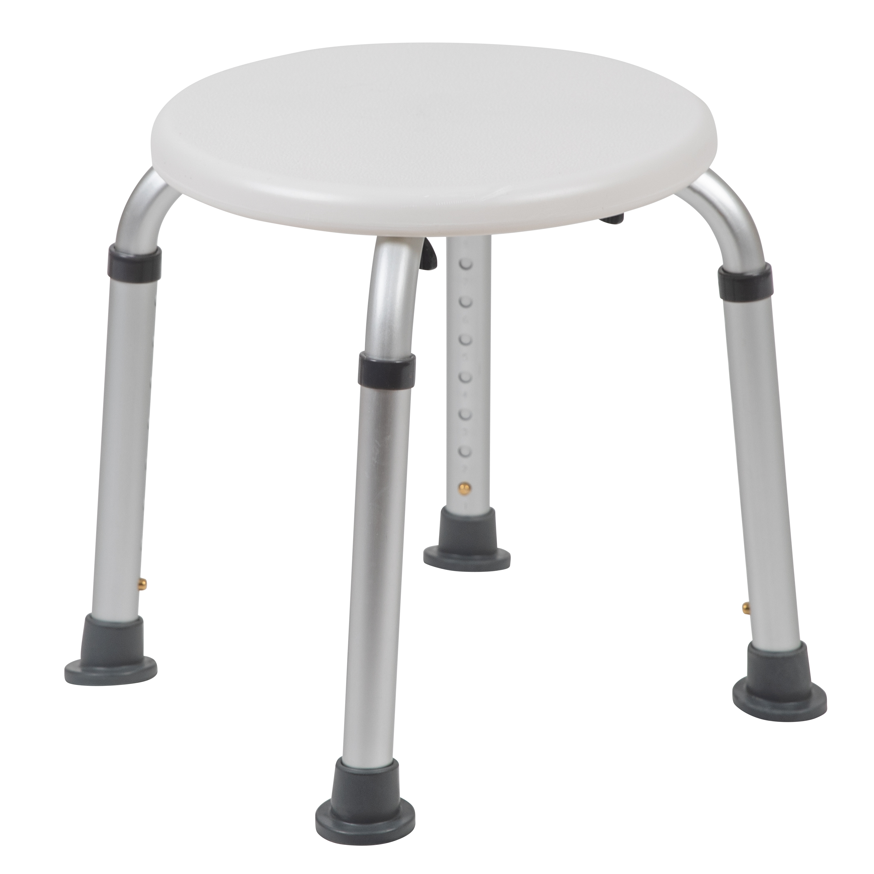 Flash Furniture DC-HY3400L-WH-GG Hercules 300 Lb. Capacity White Bath & Shower Stool