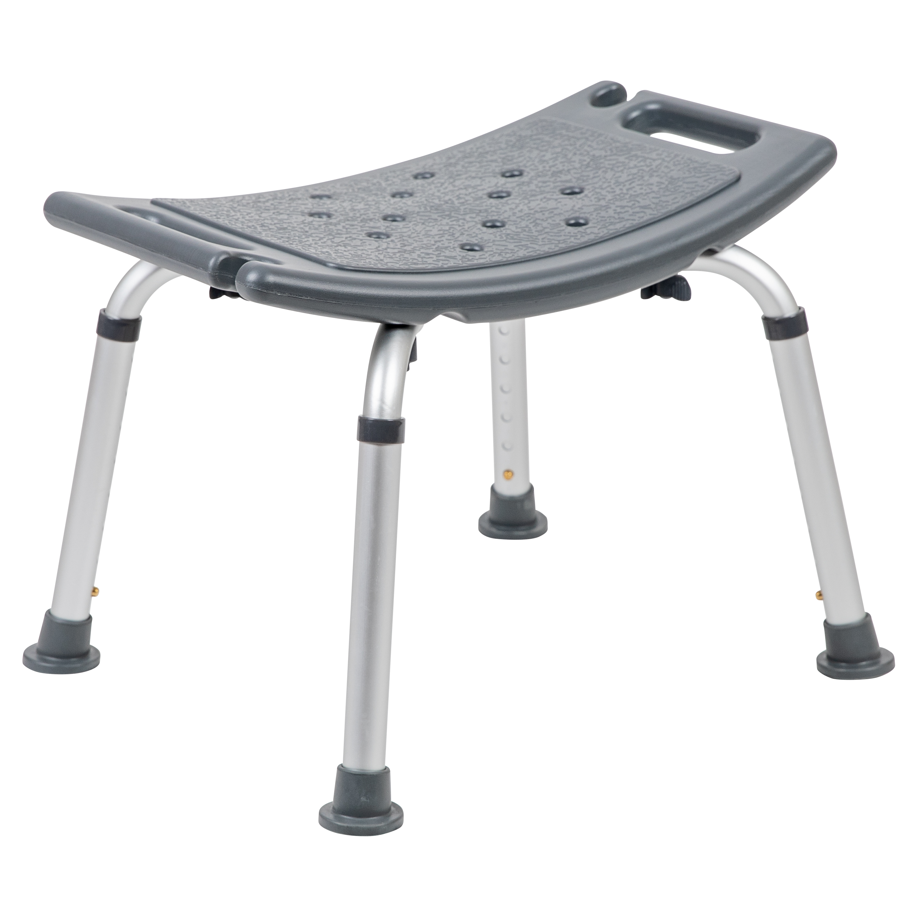 Flash Furniture DC-HY3410L-GRY-GG Hercules 300 Lb. Capacity Gray Bath & Shower Chair with Non-Slip Feet