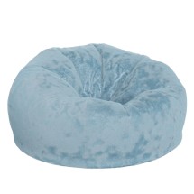 Flash Furniture DG-BEAN-LARGE-FUR-TL-GG Oversized Teal Furry Refillable Bean Bag Chair for All Ages