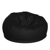 Flash Furniture DG-BEAN-LARGE-SOLID-BK-GG Oversized Solid Black Refillable Bean Bag Chair for All Ages