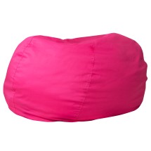 Flash Furniture DG-BEAN-LARGE-SOLID-HTPK-GG Oversized Solid Hot Pink Refillable Bean Bag Chair for All Ages
