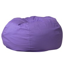 Flash Furniture DG-BEAN-LARGE-SOLID-PUR-GG Oversized Solid Purple Refillable Bean Bag Chair for All Ages