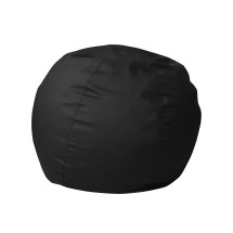 Flash Furniture DG-BEAN-SMALL-SOLID-BK-GG Small Solid Black Refillable Bean Bag Chair for Kids and Teens