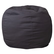 Flash Furniture DG-BEAN-SMALL-SOLID-GY-GG Small Solid Gray Refillable Bean Bag Chair for Kids and Teens