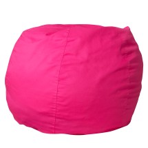 Flash Furniture DG-BEAN-SMALL-SOLID-HTPK-GG Small Solid Hot Pink Refillable Bean Bag Chair for Kids and Teens