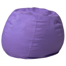 Flash Furniture DG-BEAN-SMALL-SOLID-PUR-GG Small Solid Purple Refillable Bean Bag Chair for Kids and Teens