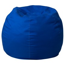 Flash Furniture DG-BEAN-SMALL-SOLID-ROYBL-GG Small Solid Royal Blue Refillable Bean Bag Chair for Kids and Teens