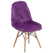 Flash Furniture DL-15-GG Calvin Shaggy Dog Purple Accent Chair