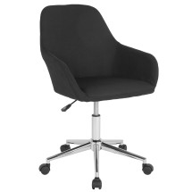 Flash Furniture DS-8012LB-BLK-F-GG Cor Home and Office Mid-Back Chair in Black Fabric