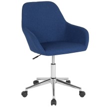Flash Furniture DS-8012LB-BLU-F-GG Cor Home and Office Mid-Back Chair in Blue Fabric