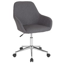 Flash Furniture DS-8012LB-DGY-F-GG Cor Home and Office Mid-Back Chair in Dark Gray Fabric