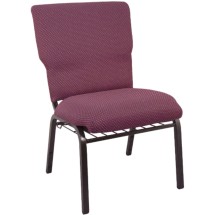 Flash Furniture EPCHT-100 Advantage Burgundy Pattern Discount Church Chair 21&quot; Wide