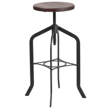Flash Furniture ET-BM3732-30-GG 30&quot; Barstool with Adjustable Wood Seat