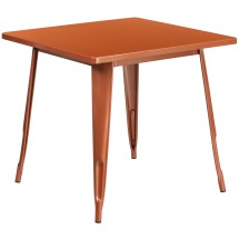 Flash Furniture ET-CT002-1-POC-GG 31.5&quot; Square Copper Metal Indoor/Outdoor Table
