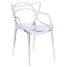 Flash Furniture FH-173-APC-GG Nesting Series Transparent Stacking Side Chair