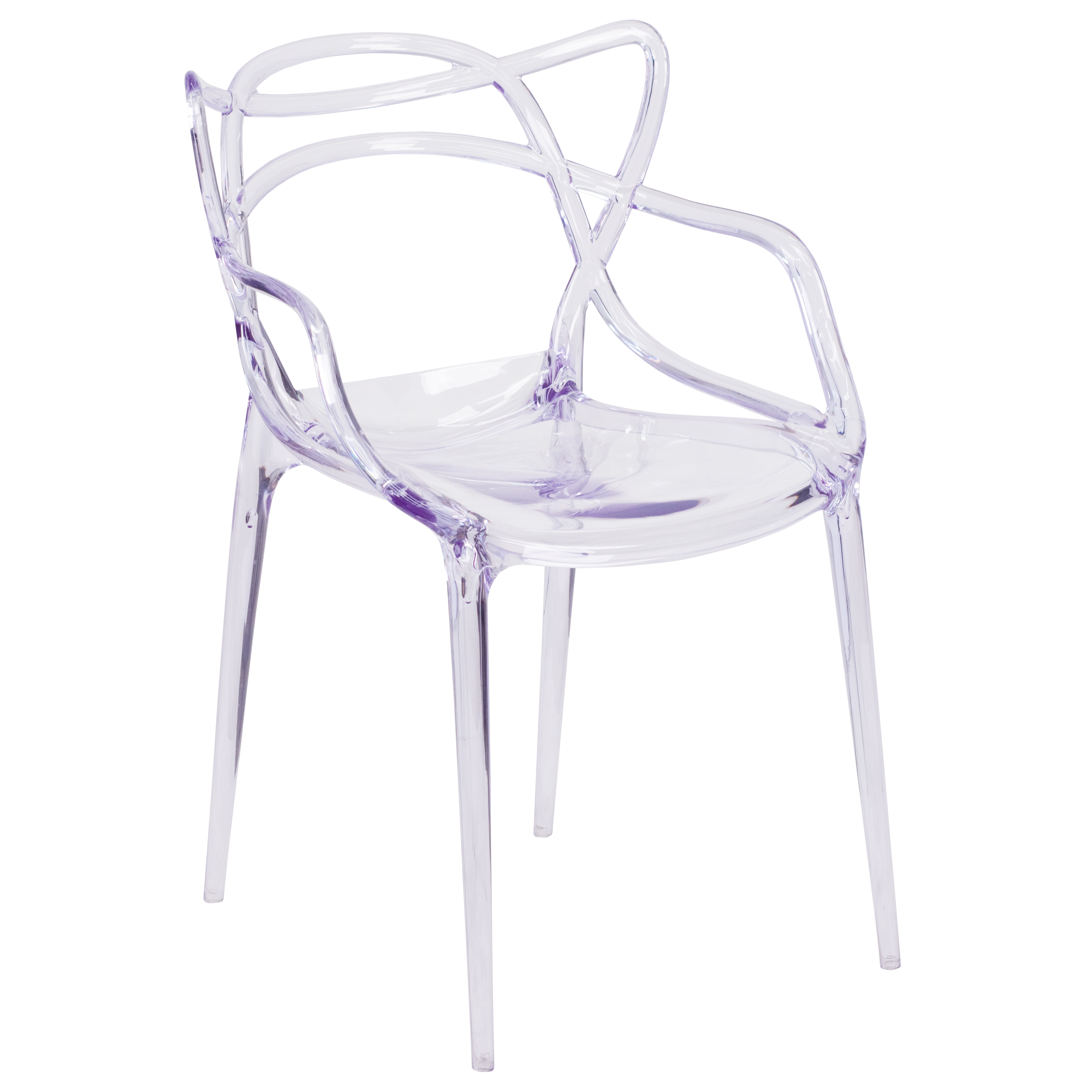 Flash Furniture FH-173-APC-GG Nesting Series Transparent Stacking Side Chair